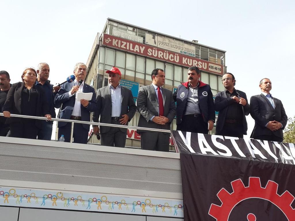 DİSK Genel Başkanı Kani Beko Ankara'da bir konuşma yaparak katilleri bildiklerini ve işçilere hesap vereceğini söyledi 