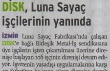 Basında Luna işçileriyle dayanışma çağrısı