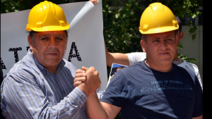 Şili ve Soma madencileri el ele