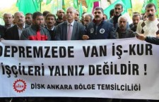 DİSK Vanlı İŞKUR işçilerini Abdi İpekçi Parkı’nda ziyaret etti