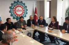 Grev arifesinde Birleşik Metal İş'e dayanışma ziyareti