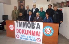 Bursa'da DİSK'ten TMMOB'a destek