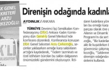 Ankara'daki Kadın Konferansımızın gazetelere yansımaları