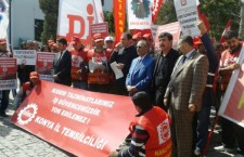 Konya'da kıdem tazminatı eylemi: "Patronların kölesi olmayacağız"