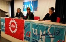 Fransa sendikaları ve DİSK’ten ortak basın toplantısı
