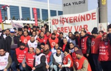 DİSK’ten SCA Yıldız işçilerine dayanışma ziyareti