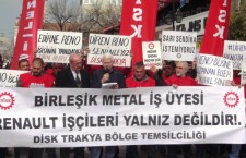 Edirne’den metal işçilerine destek