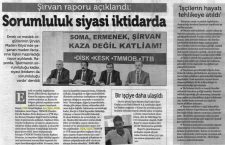 Şirvan ön inceleme raporunun gazetelere yansımaları