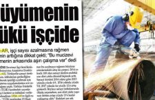 “Sanayide İstihdamsız Büyüme” raporumuzun gazetelere yansımaları