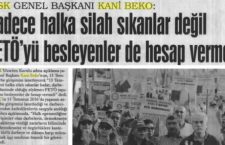 “Darbe değil demokrasi istiyoruz” başlıklı açıklamamız gazetelerde