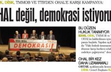 “OHAL değil demokrasi” çağrımızın basına yansımaları