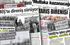 TARİŞ Mitingi’nin basına yansımaları…