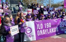 DİSK Kadın Komisyonu Kadıköy’de eylemdeydi: “ILO 190 Onaylansın!”