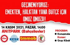 Geçinemiyoruz! Halktan ve emekten yana bütçe için omuz omuza!