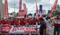 Taksim’den Dolmabahçe’ye yürüdük: NATO savaş, işçiler barış istiyor!